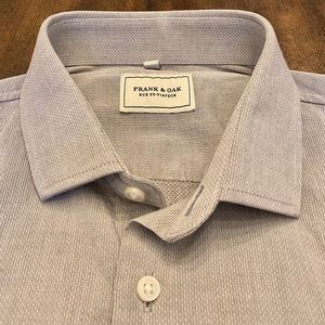 Frank & Oak Textured Grey Button Down NEW Size M